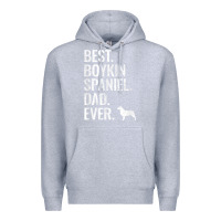 Heather Grey mens best boykin spaniel dad ever   cool dog owner gift Premium Hoodie - linhVisuals