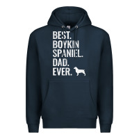 Navy mens best boykin spaniel dad ever   cool dog owner gift Premium Hoodie - linhVisuals