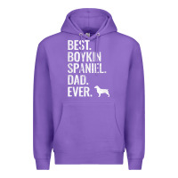 Purple mens best boykin spaniel dad ever   cool dog owner gift Premium Hoodie - linhVisuals