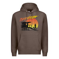 Coffee baywatch lifeguard sunset t shirt Premium Hoodie - linhVisuals