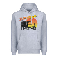 Heather Grey baywatch lifeguard sunset t shirt Premium Hoodie - linhVisuals
