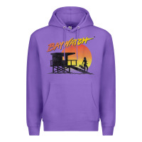 Purple baywatch lifeguard sunset t shirt Premium Hoodie - linhVisuals