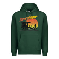 Sports Green baywatch lifeguard sunset t shirt Premium Hoodie - linhVisuals