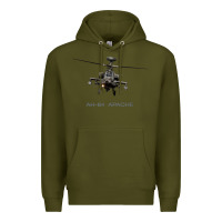 Army Green ah 64 apache longbow helicopter t shirt t shirt Premium Hoodie - linhVisuals