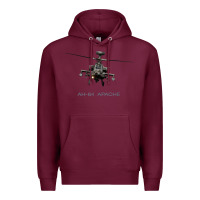 Burgundy ah 64 apache longbow helicopter t shirt t shirt Premium Hoodie - linhVisuals