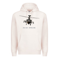 Pale Pink ah 64 apache longbow helicopter t shirt t shirt Premium Hoodie - linhVisuals