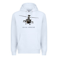 White ah 64 apache longbow helicopter t shirt t shirt Premium Hoodie - linhVisuals