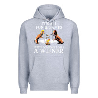 Heather Grey it's all fun and games until someone loses a wiener shirt Premium Hoodie - linhVisuals