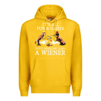 Lemon it's all fun and games until someone loses a wiener shirt Premium Hoodie - linhVisuals