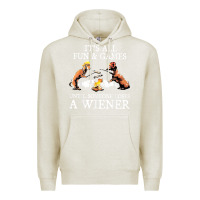 Oatmeal Heather it's all fun and games until someone loses a wiener shirt Premium Hoodie - linhVisuals