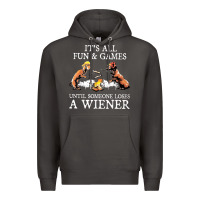 Smoke it's all fun and games until someone loses a wiener shirt Premium Hoodie - linhVisuals