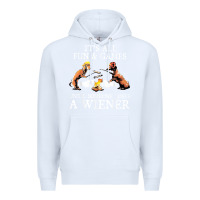 White it's all fun and games until someone loses a wiener shirt Premium Hoodie - linhVisuals