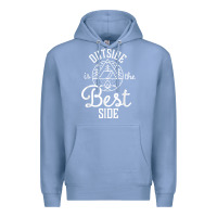 Colony Blue outside is the best side for outdoor campers and hikers t shirt Premium Hoodie - linhVisuals