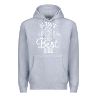 Heather Grey outside is the best side for outdoor campers and hikers t shirt Premium Hoodie - linhVisuals