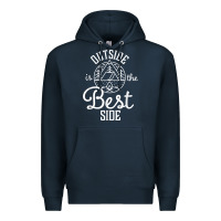 Navy outside is the best side for outdoor campers and hikers t shirt Premium Hoodie - linhVisuals