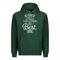 Sports Green outside is the best side for outdoor campers and hikers t shirt Premium Hoodie - linhVisuals