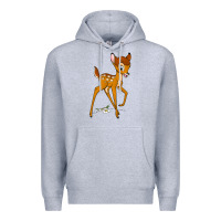 Heather Grey bambi Premium Hoodie - linhVisuals