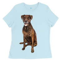 Baby Blue plott hound Ladies Tee - LillyAllenDesigns