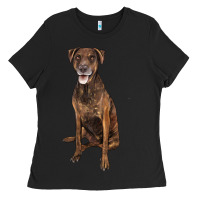 Black plott hound Ladies Tee - LillyAllenDesigns