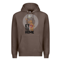 Coffee e.t. phone home spaceship flying away premium t shirt Premium Hoodie - linhVisuals