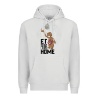 Dove Grey e.t. phone home spaceship flying away premium t shirt Premium Hoodie - linhVisuals