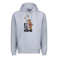 Heather Grey e.t. phone home spaceship flying away premium t shirt Premium Hoodie - linhVisuals