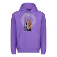 Purple e.t. phone home spaceship flying away premium t shirt Premium Hoodie - linhVisuals