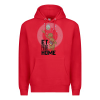 Red e.t. phone home spaceship flying away premium t shirt Premium Hoodie - linhVisuals