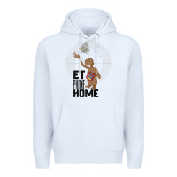 White e.t. phone home spaceship flying away premium t shirt Premium Hoodie - linhVisuals