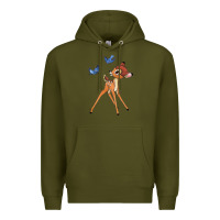 Army Green bambi Premium Hoodie - linhVisuals