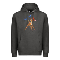 Charcoal Heather bambi Premium Hoodie - linhVisuals