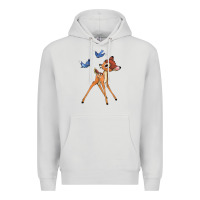 Dove Grey bambi Premium Hoodie - linhVisuals