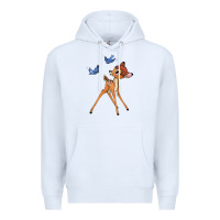 White bambi Premium Hoodie - linhVisuals