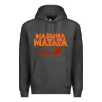 Charcoal Heather lion king hakuna matata Premium Hoodie - linhVisuals