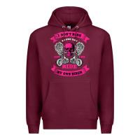 Burgundy biker gear motorcycle gifts biker chick i ride my biker tank top Premium Hoodie - linhVisuals