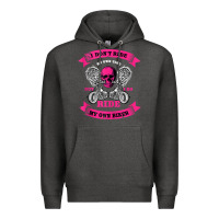 Charcoal Heather biker gear motorcycle gifts biker chick i ride my biker tank top Premium Hoodie - linhVisuals