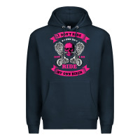 Navy biker gear motorcycle gifts biker chick i ride my biker tank top Premium Hoodie - linhVisuals