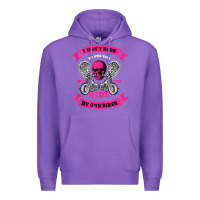 Purple biker gear motorcycle gifts biker chick i ride my biker tank top Premium Hoodie - linhVisuals