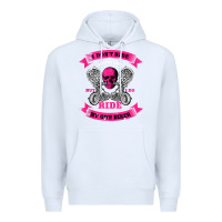 White biker gear motorcycle gifts biker chick i ride my biker tank top Premium Hoodie - linhVisuals
