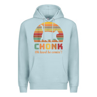 Blue Mist chonk cat scale meme retro oh lawd he comin' memes t shirt Premium Hoodie - linhVisuals