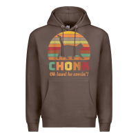 Coffee chonk cat scale meme retro oh lawd he comin' memes t shirt Premium Hoodie - linhVisuals