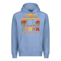 Colony Blue chonk cat scale meme retro oh lawd he comin' memes t shirt Premium Hoodie - linhVisuals