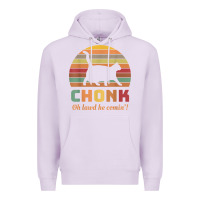 Lilac chonk cat scale meme retro oh lawd he comin' memes t shirt Premium Hoodie - linhVisuals