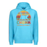 Ocean Blue chonk cat scale meme retro oh lawd he comin' memes t shirt Premium Hoodie - linhVisuals