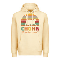 Pina Colada chonk cat scale meme retro oh lawd he comin' memes t shirt Premium Hoodie - linhVisuals