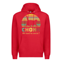 Red chonk cat scale meme retro oh lawd he comin' memes t shirt Premium Hoodie - linhVisuals