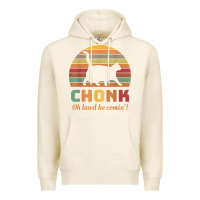 Tofu chonk cat scale meme retro oh lawd he comin' memes t shirt Premium Hoodie - linhVisuals