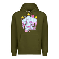 Army Green bunny pastel goth voodoo doll t shirt Premium Hoodie - linhVisuals