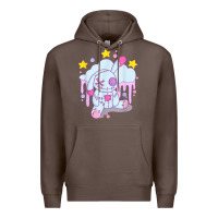 Coffee bunny pastel goth voodoo doll t shirt Premium Hoodie - linhVisuals