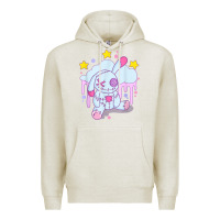 Oatmeal Heather bunny pastel goth voodoo doll t shirt Premium Hoodie - linhVisuals